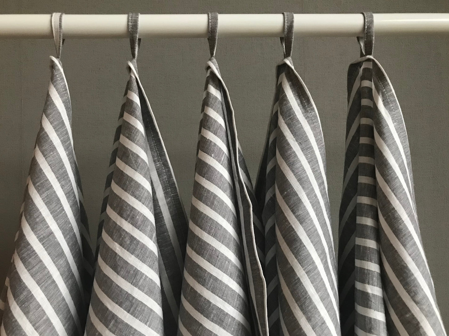 Linen tea towels. Blue stripes kitchen towel