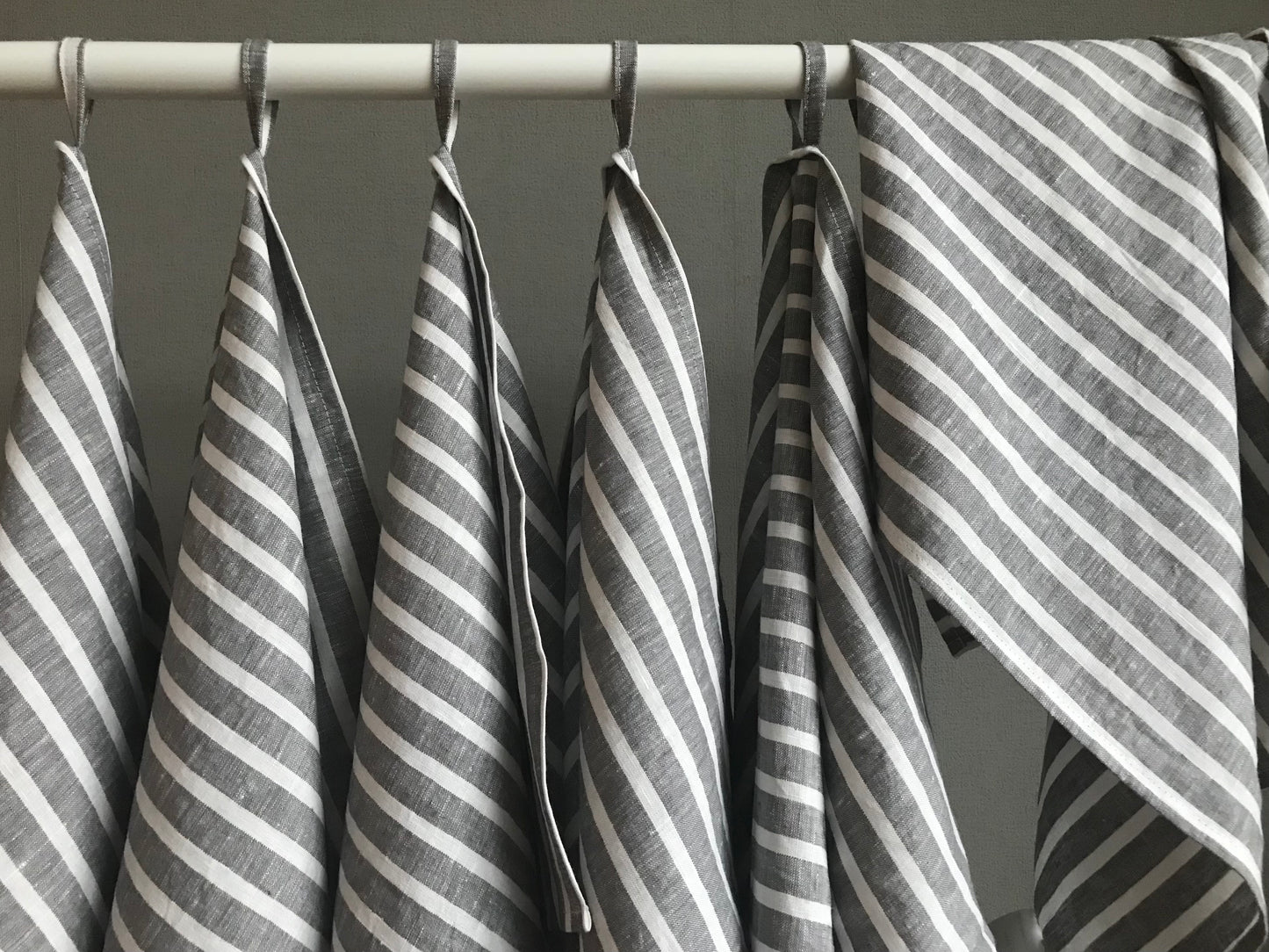 Linen tea towels. Blue stripes kitchen towel