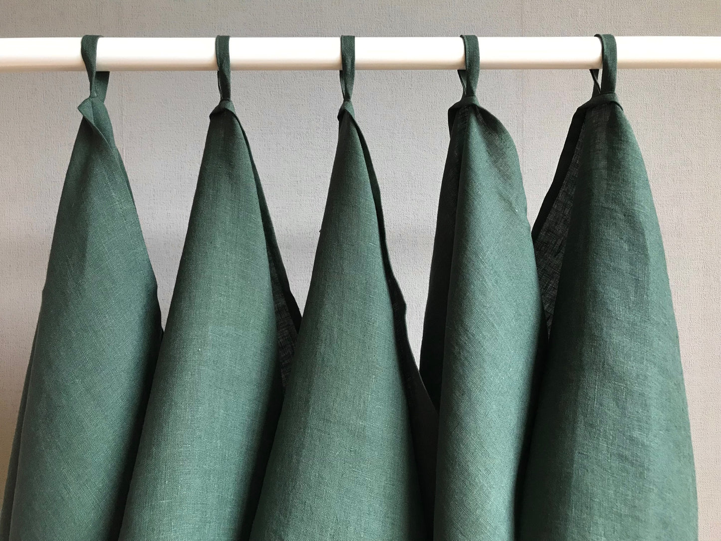 100% linen tea towel. Dish kitchen towel. Green