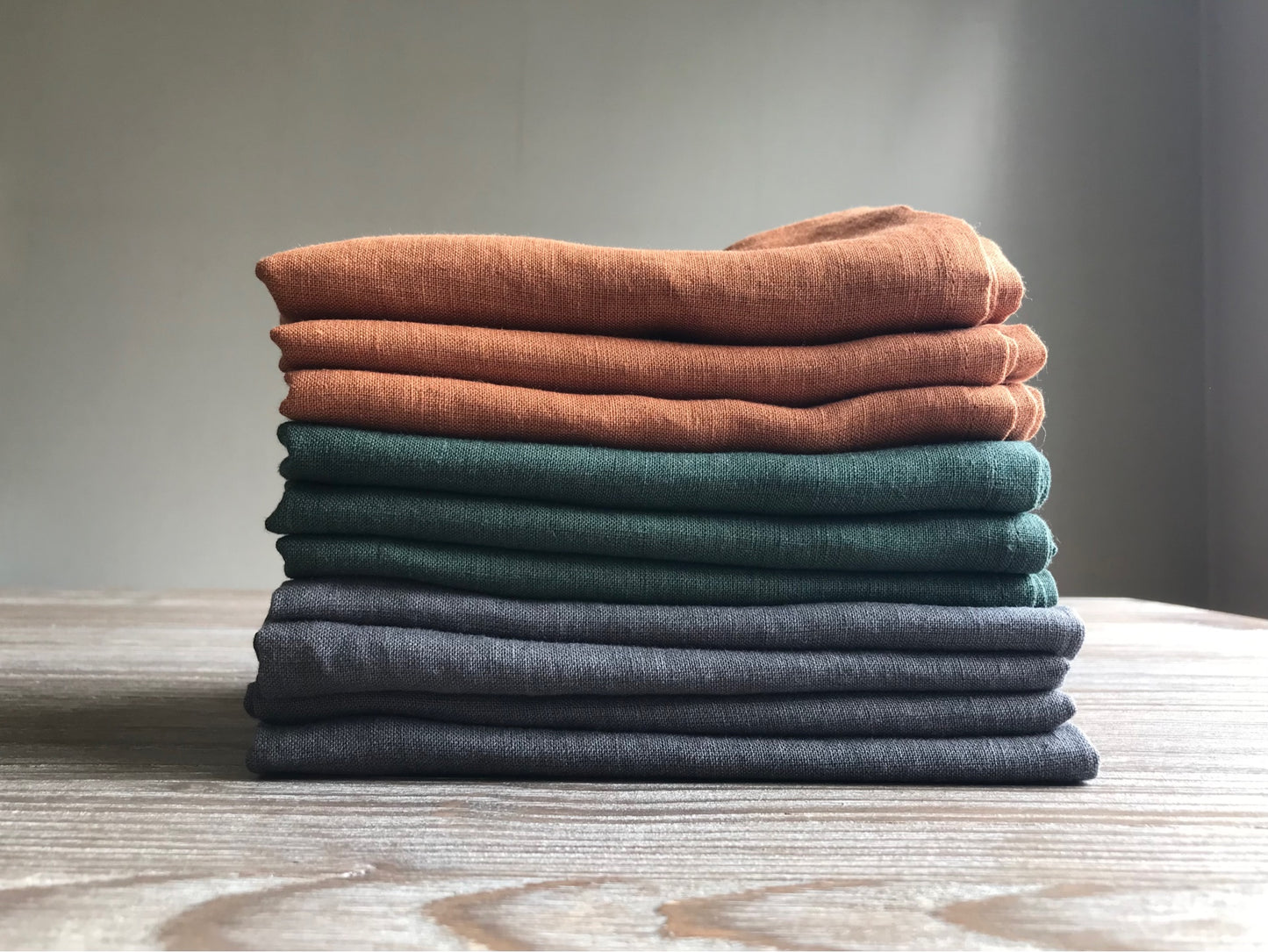 100% linen tea towel. Dish kitchen towel. Green