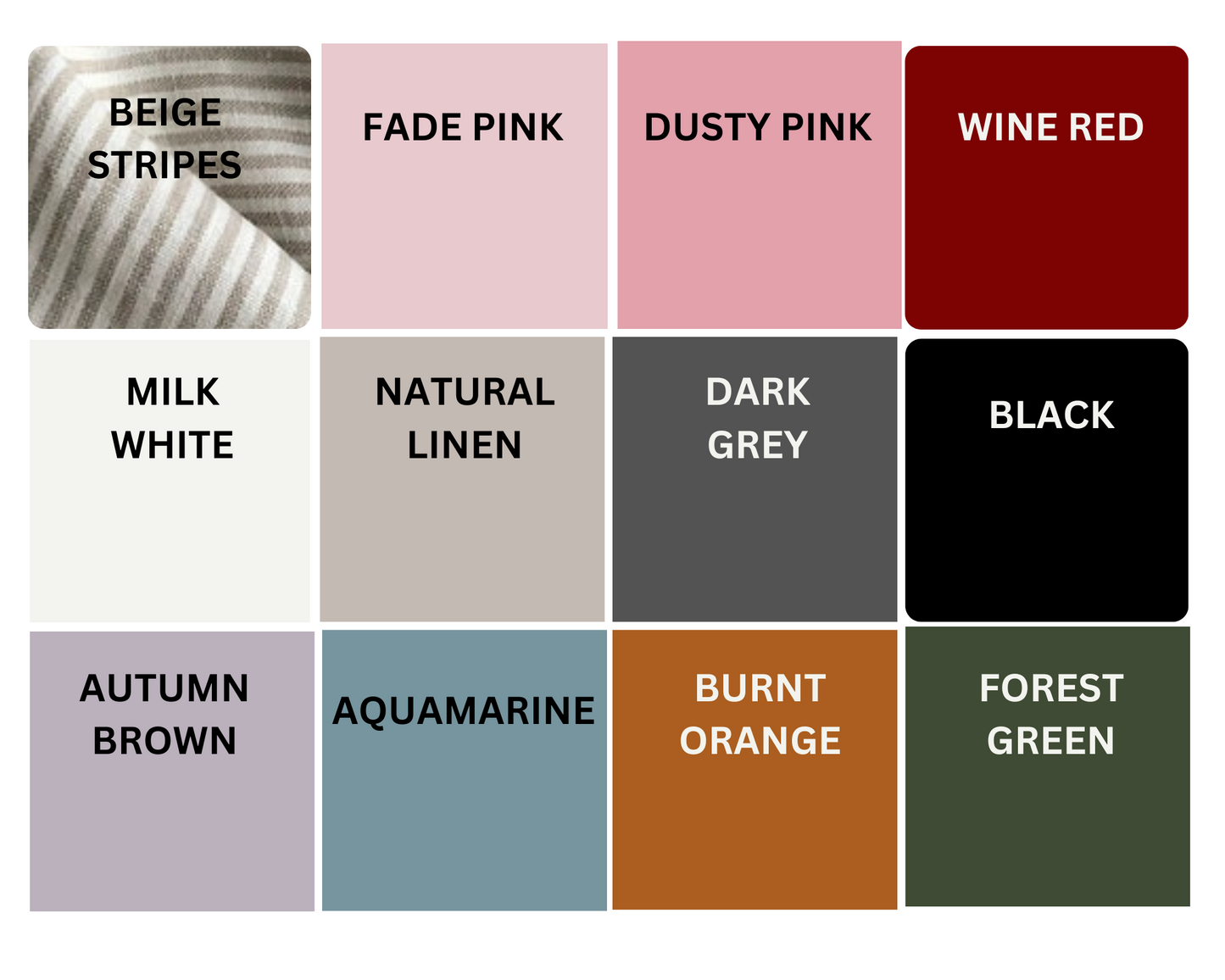 100% linen ruffled tea towel. Assorted colors