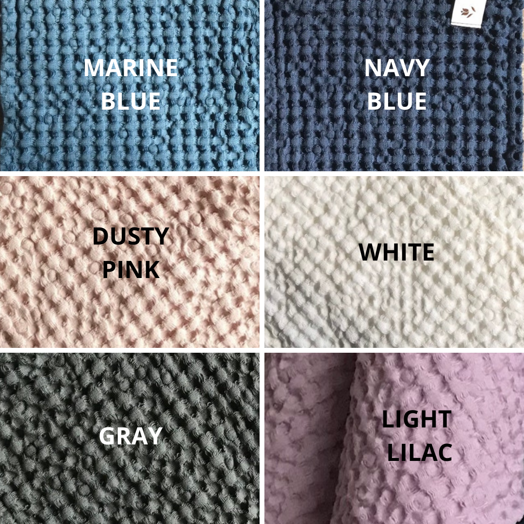 Body wash cloth made from waffle linen fabric. Skin cleansing. Body care