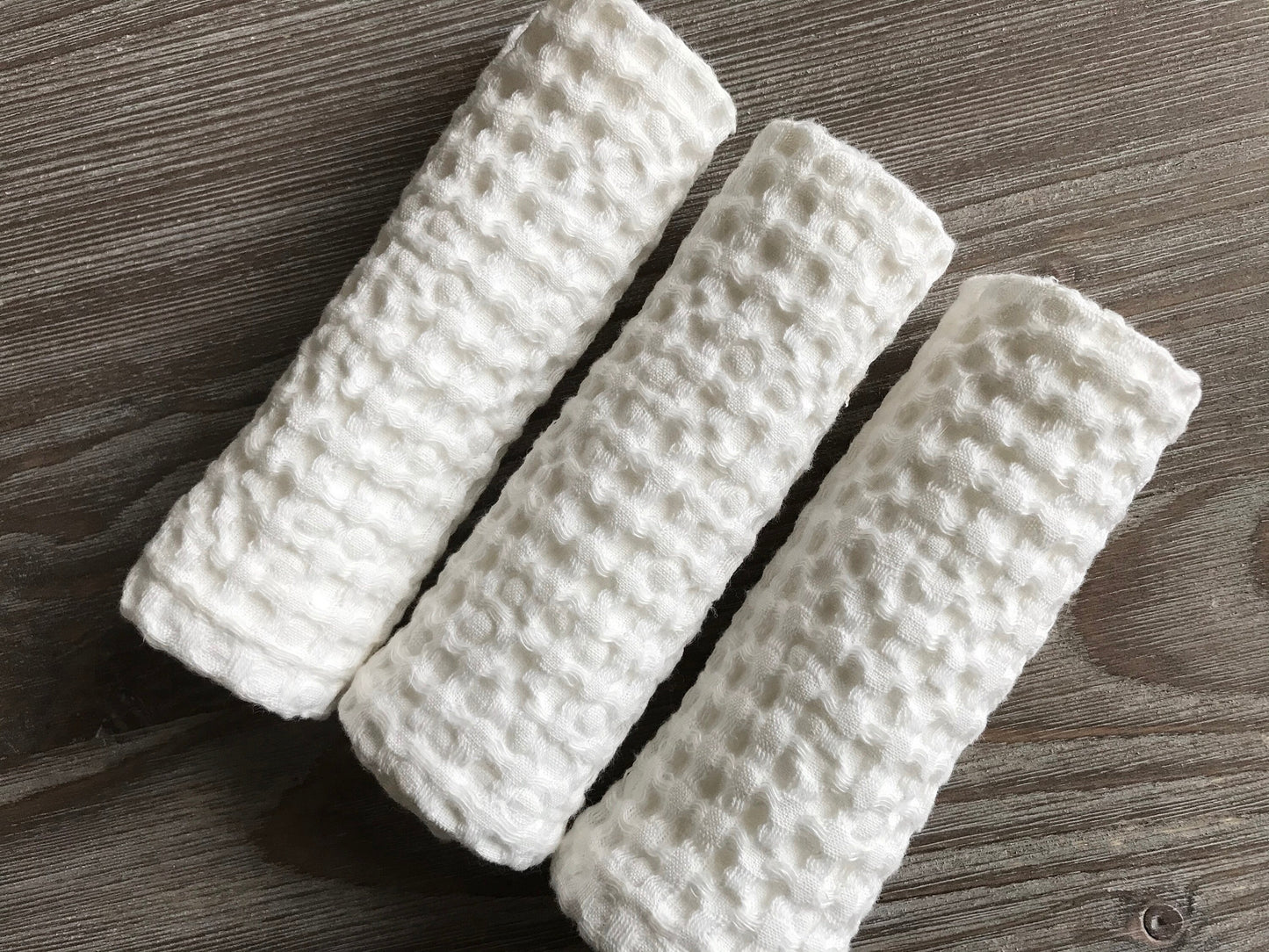 Kitchen linen dish cloth. Set of 4. White