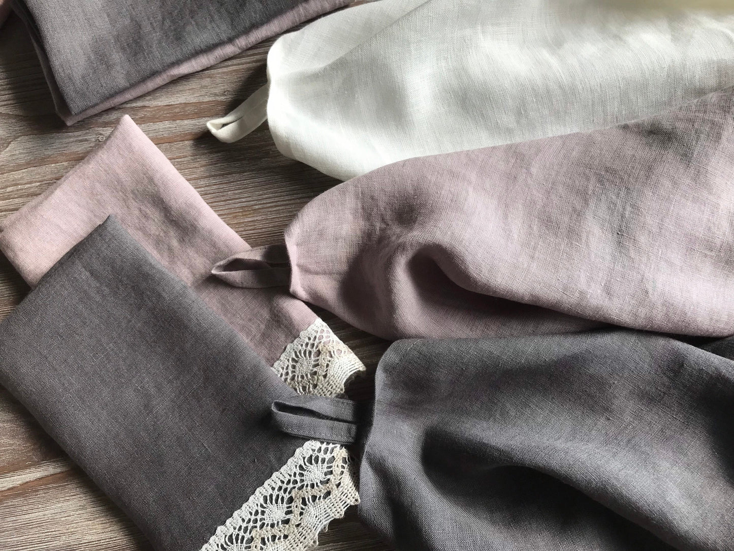 100% linen tea towel. Dish towel. Assorted colors