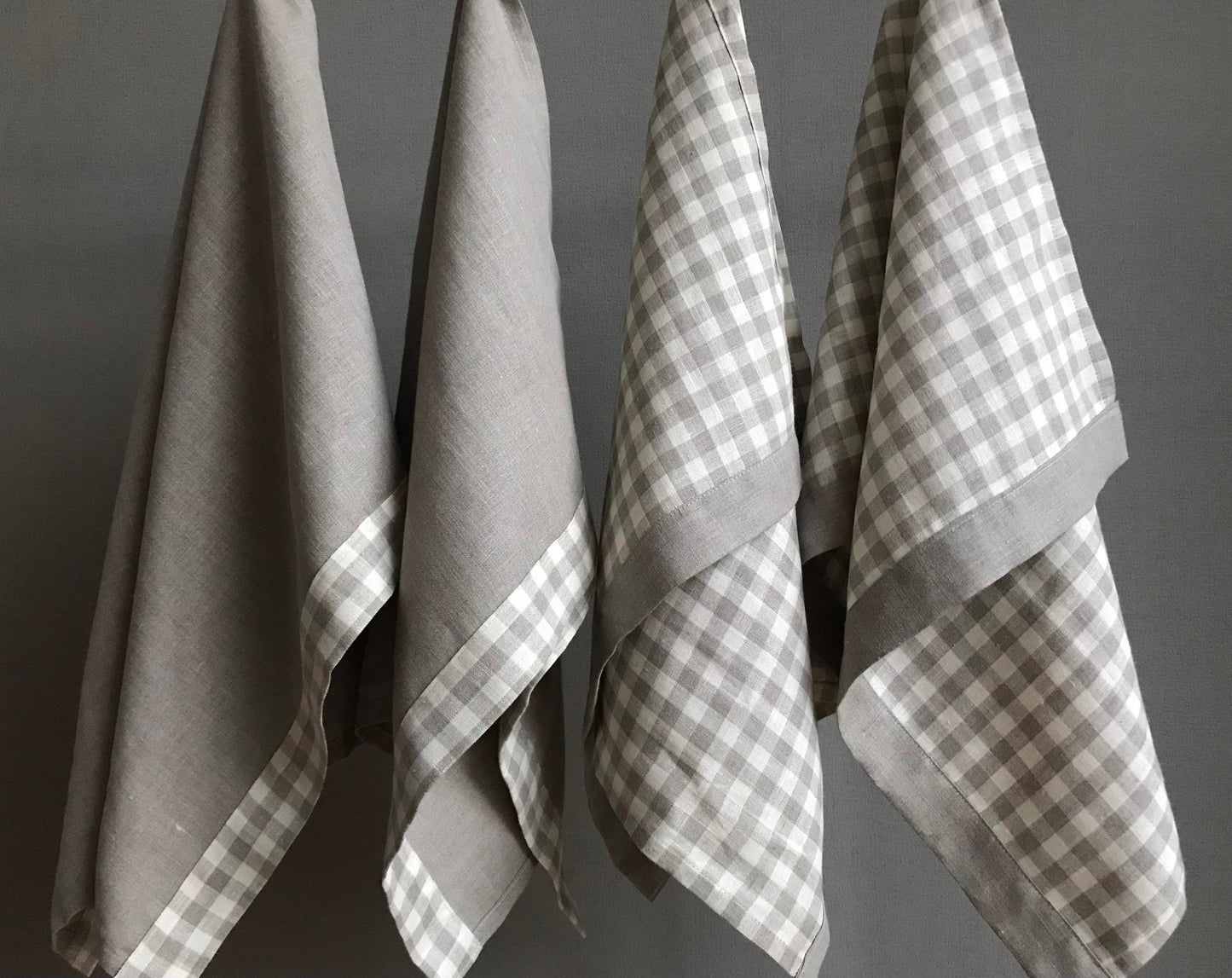 Set of 2 Linen tea towels. Kitchen towels. Natural Linen