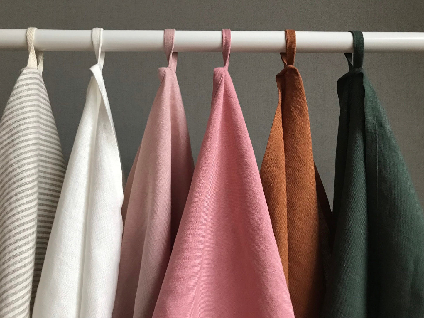 100% linen tea towel. Dish towel. Assorted colors