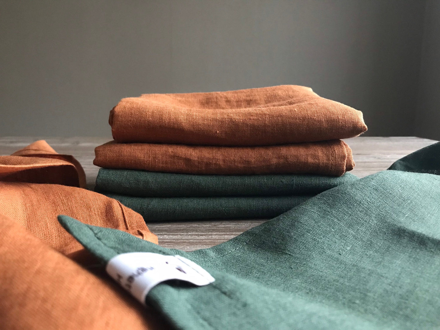 100% linen tea towel. Dish towel. Assorted colors