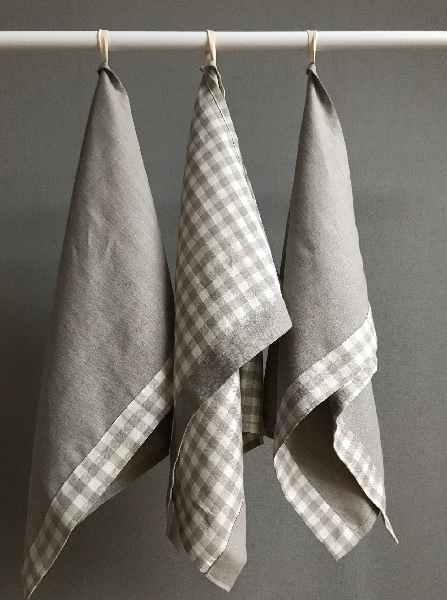Set of 2 Linen tea towels. Kitchen towels. Natural Linen