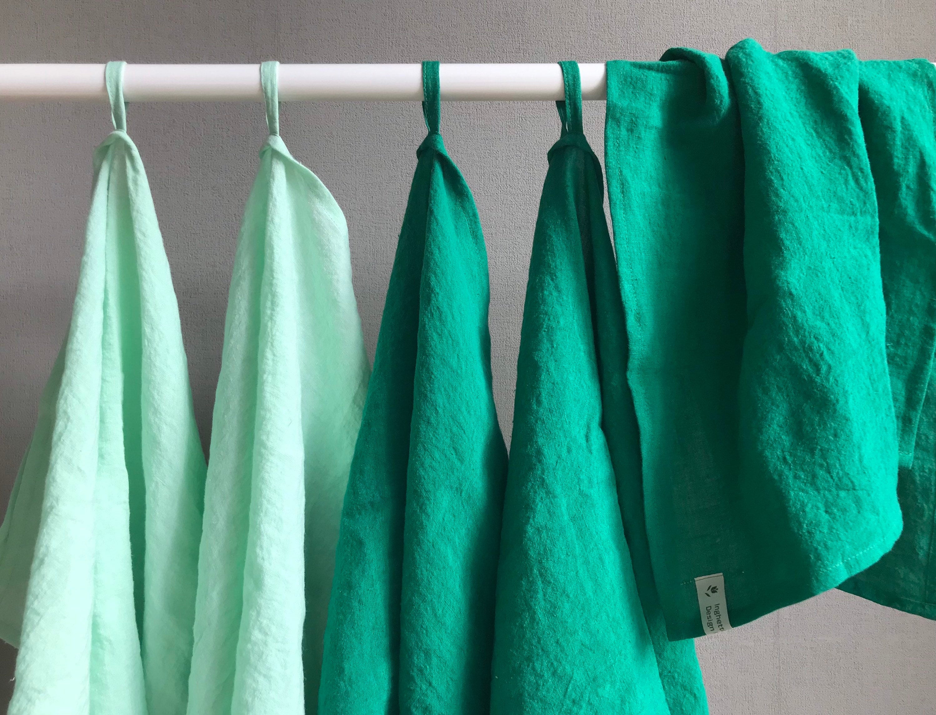 Mint Green Kitchen & Hand Towels