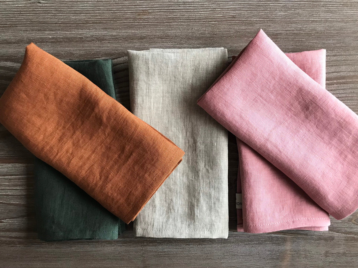 100% Linen Napkins, Assorted colors