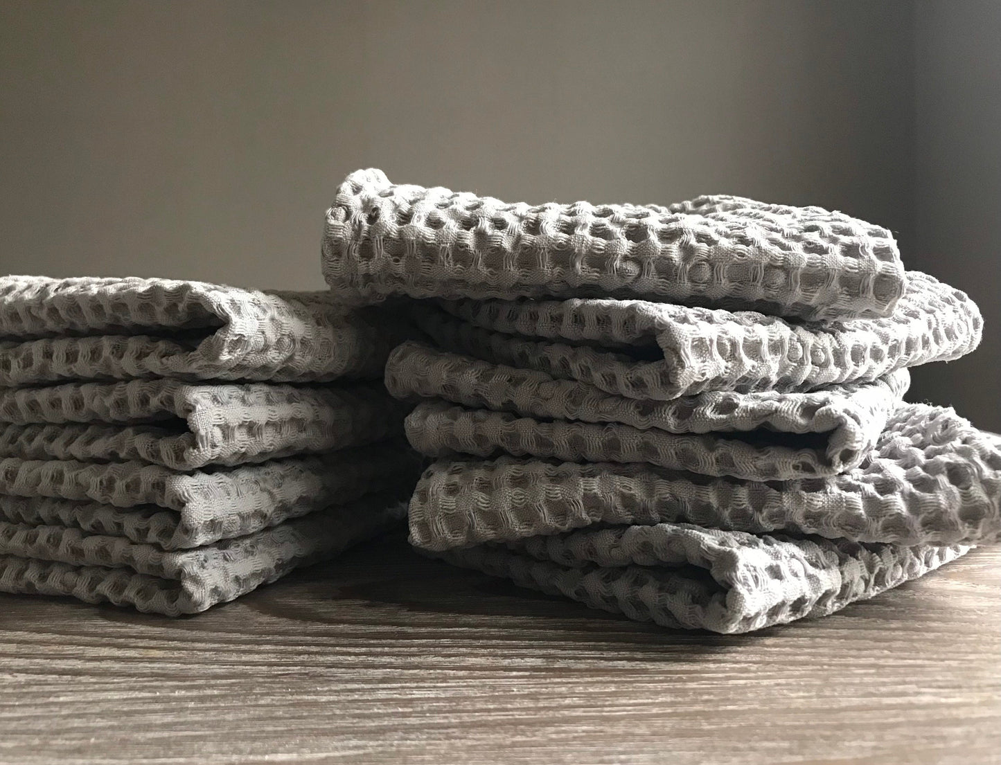 Kitchen linen dish cloth. Set of 4. Light gray