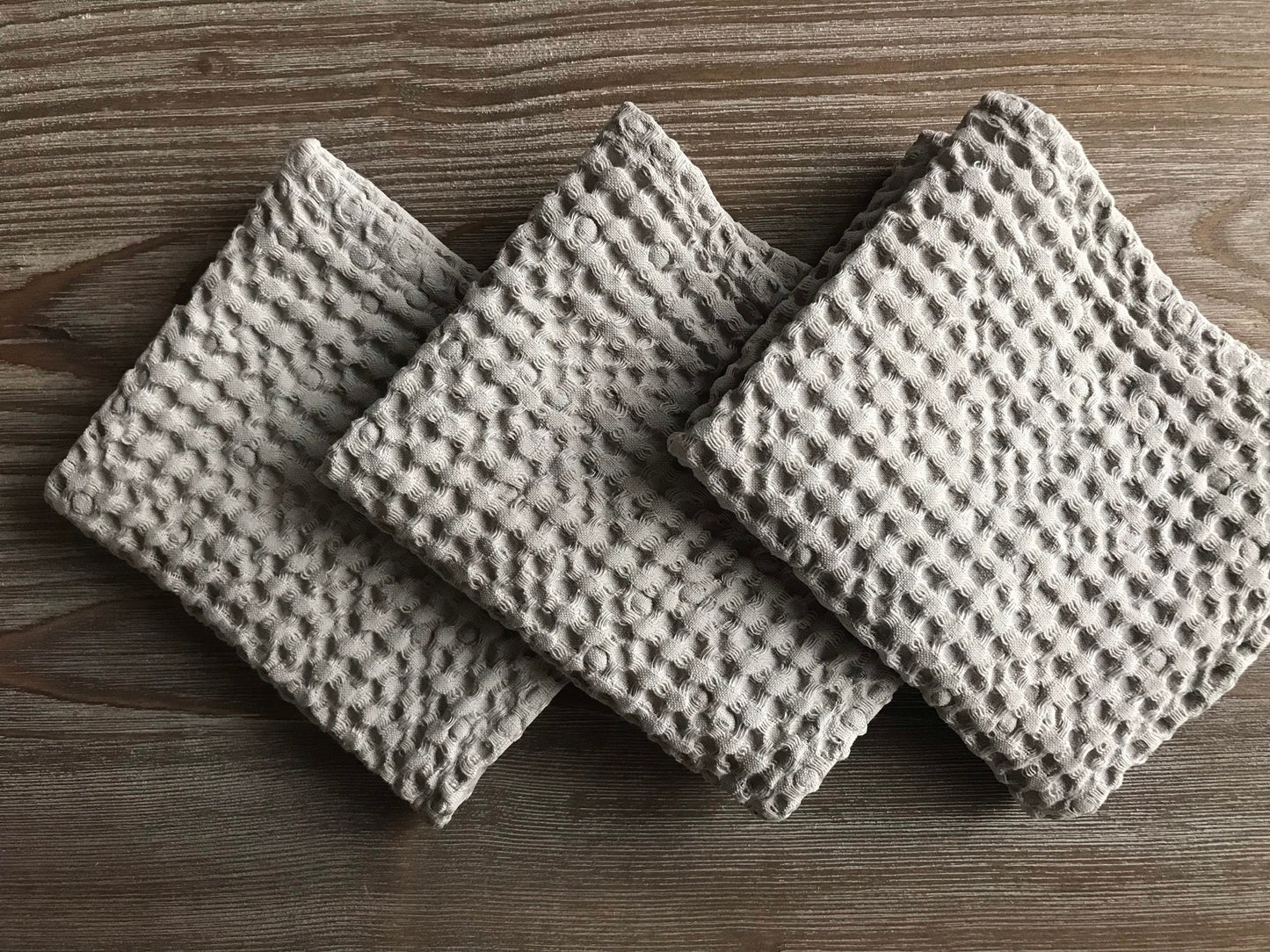 Kitchen linen dish cloth. Set of 4. Light gray