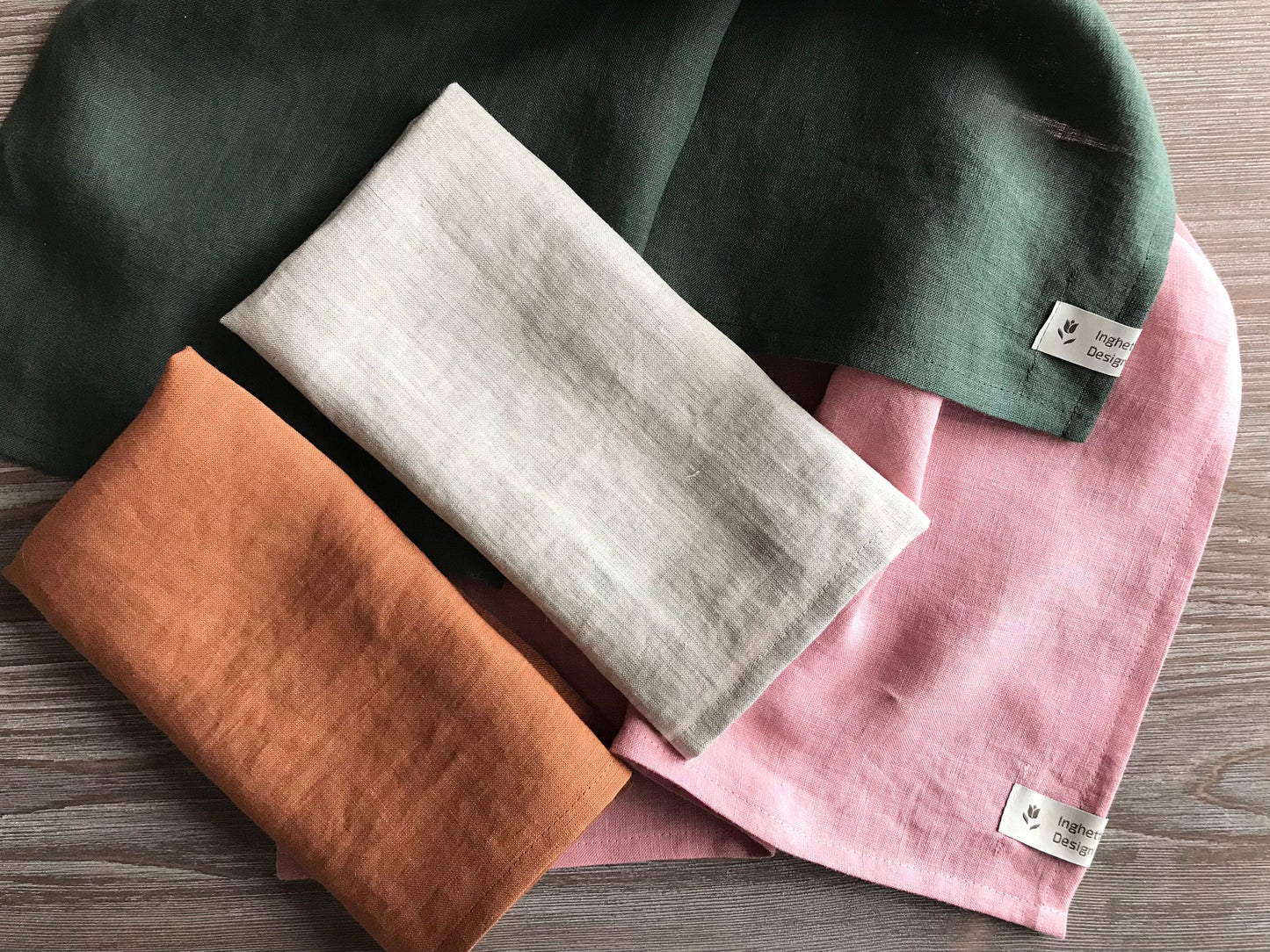 100% Linen Napkins, Assorted colors