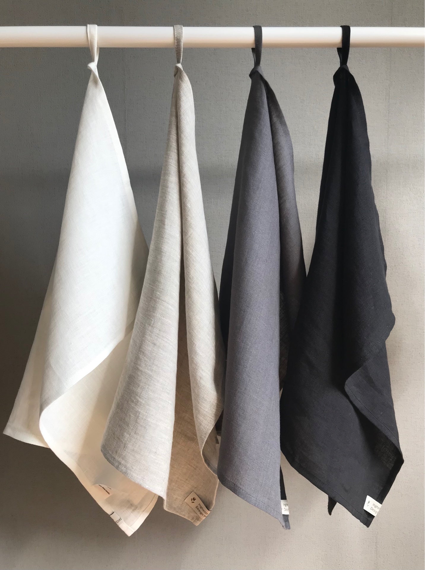 100% linen tea towel. Kitchen towel. Monochrome colors