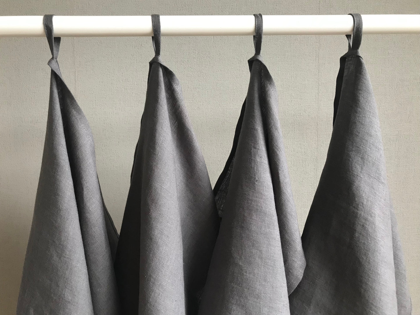 100% linen tea towel. Dish hand towel. Dark Grey