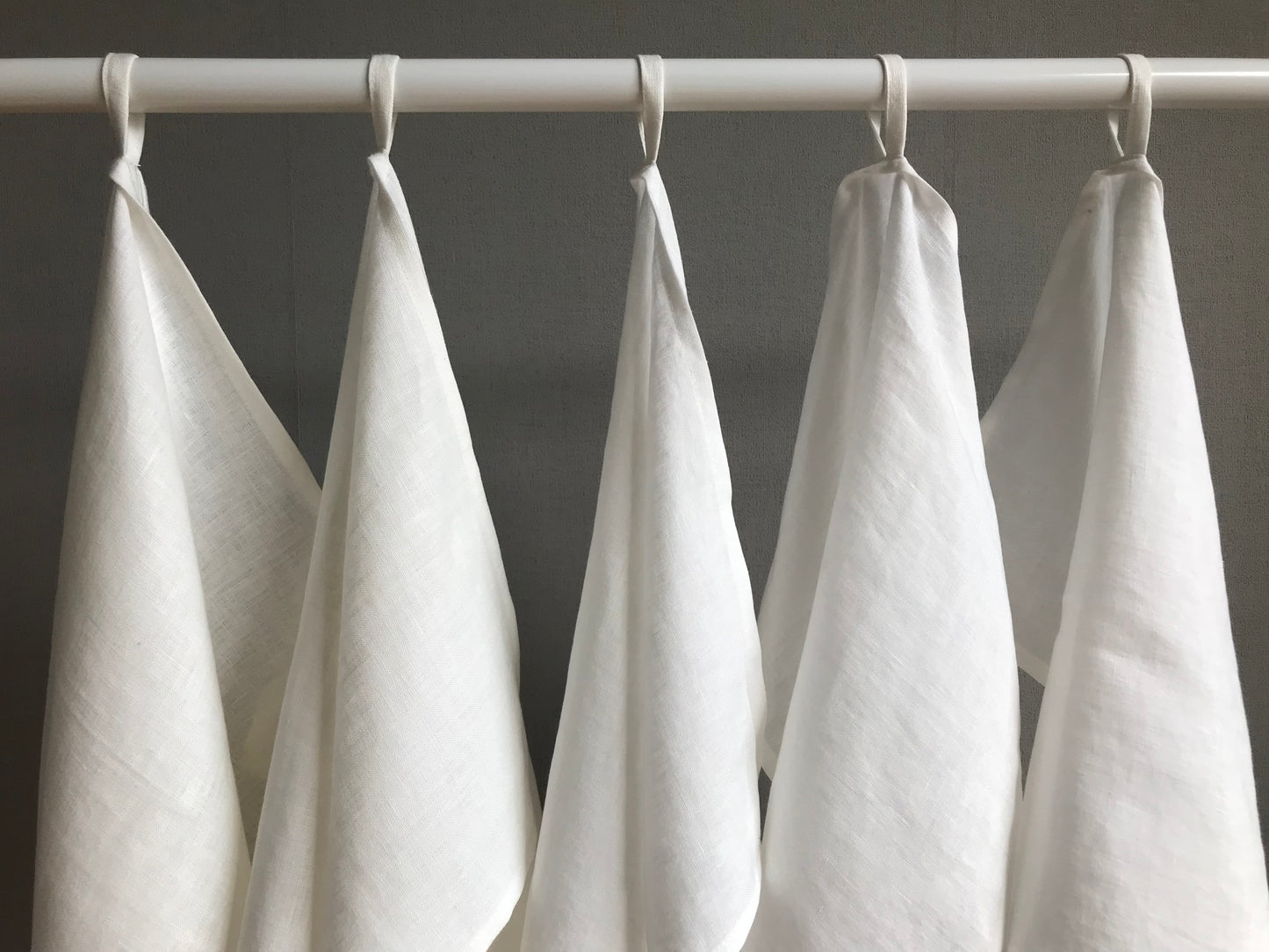 100% linen tea towel. Dish hand towel. White