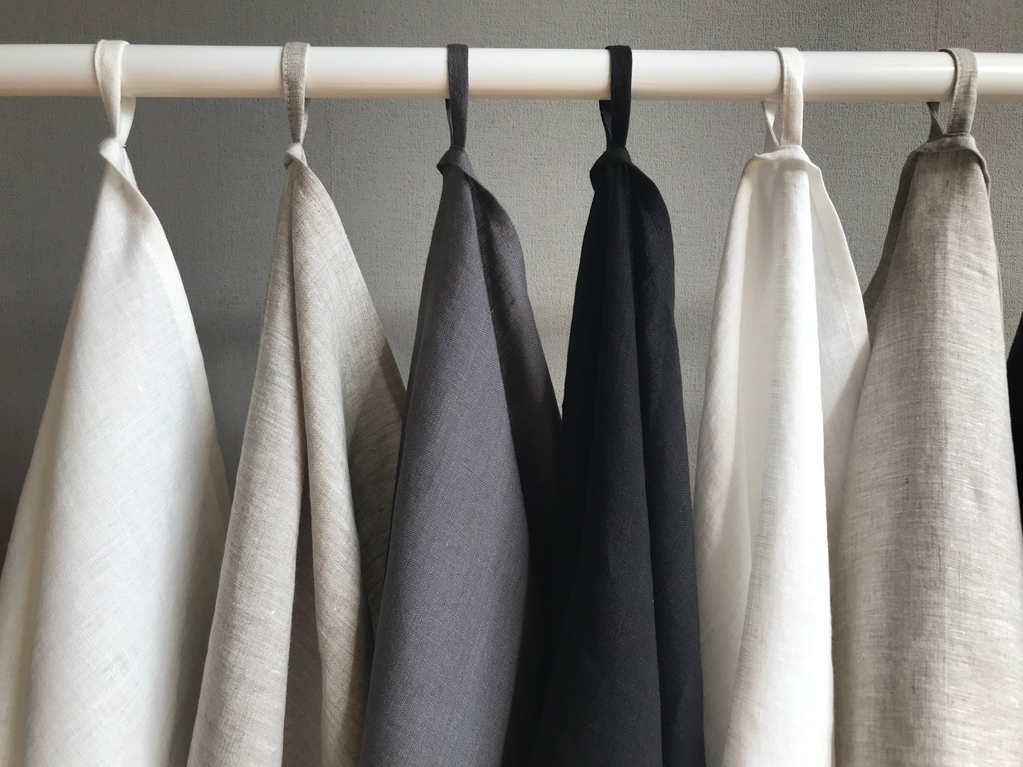 100% linen tea towel. Dish hand towel. Dark Grey