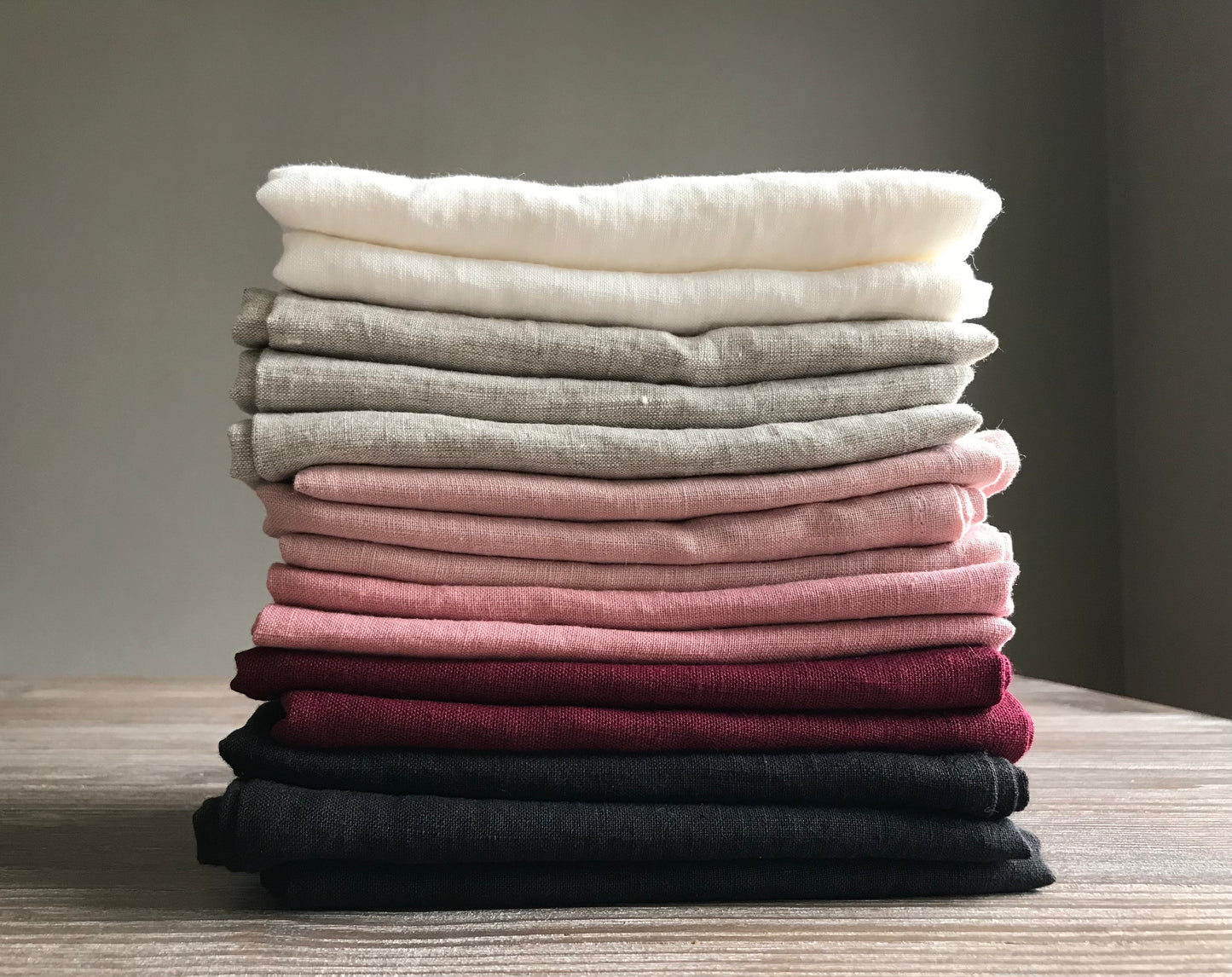 100% linen tea towel. Dish kitchen towel. Wine red