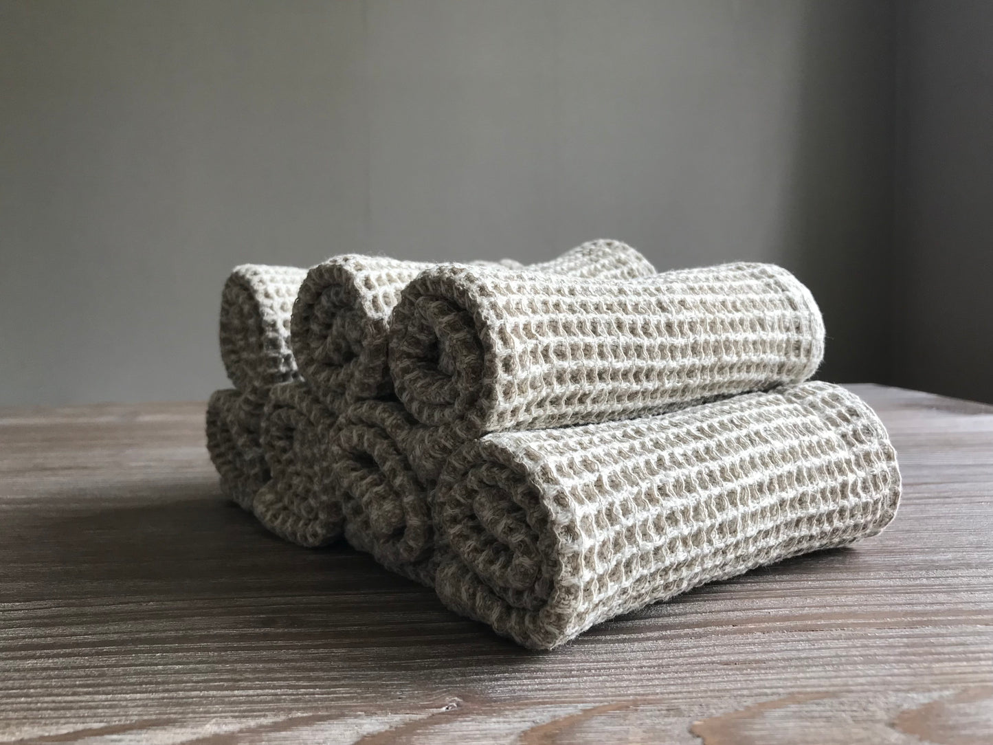 Fingertip waffle 100% linen towel