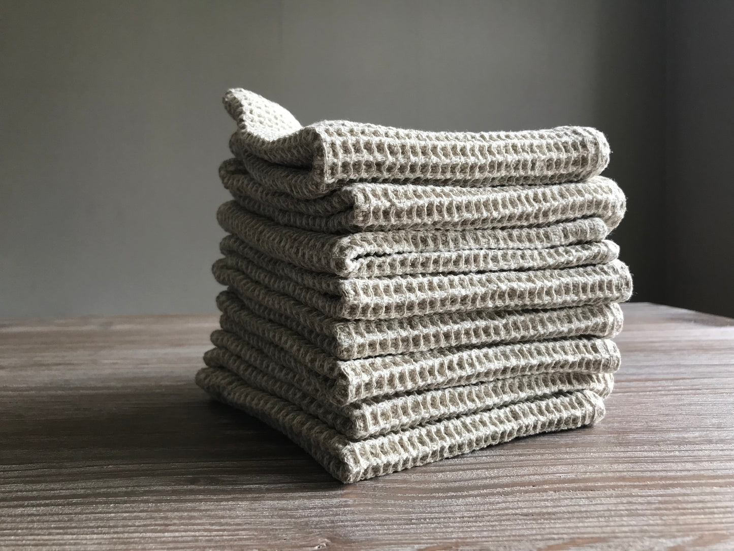 Fingertip waffle 100% linen towel