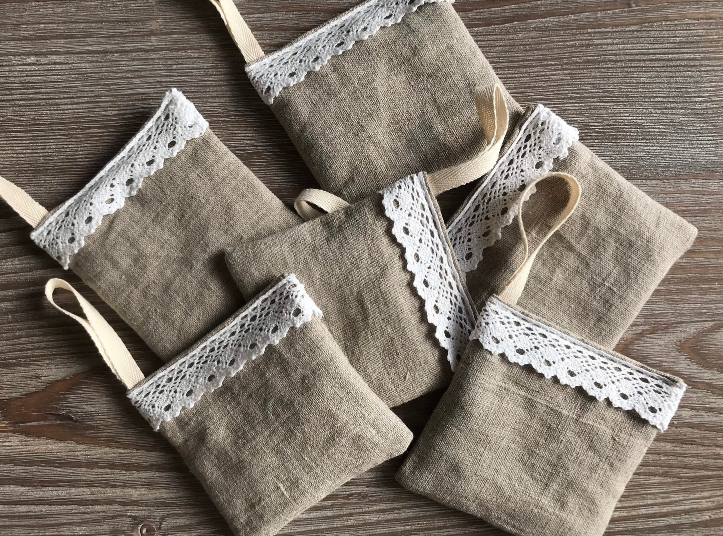 Linen lavender sachet. Lavandula bag scent