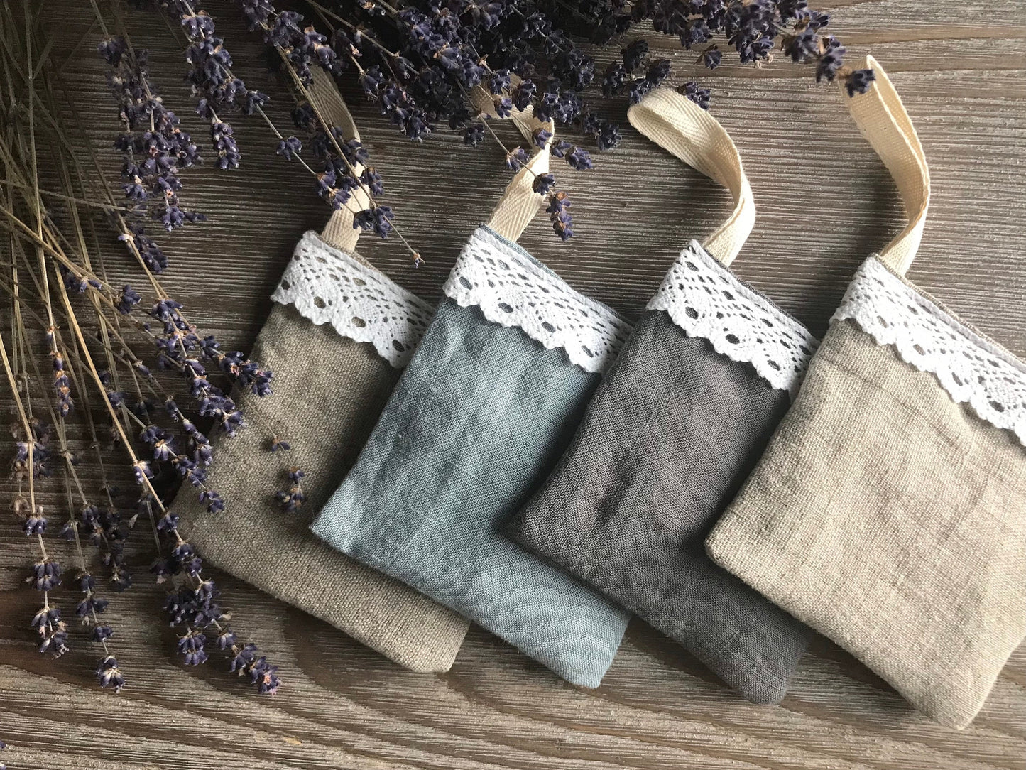 Linen lavender sachet. Lavandula bag scent