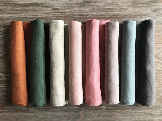 100% Linen Napkins, Assorted colors