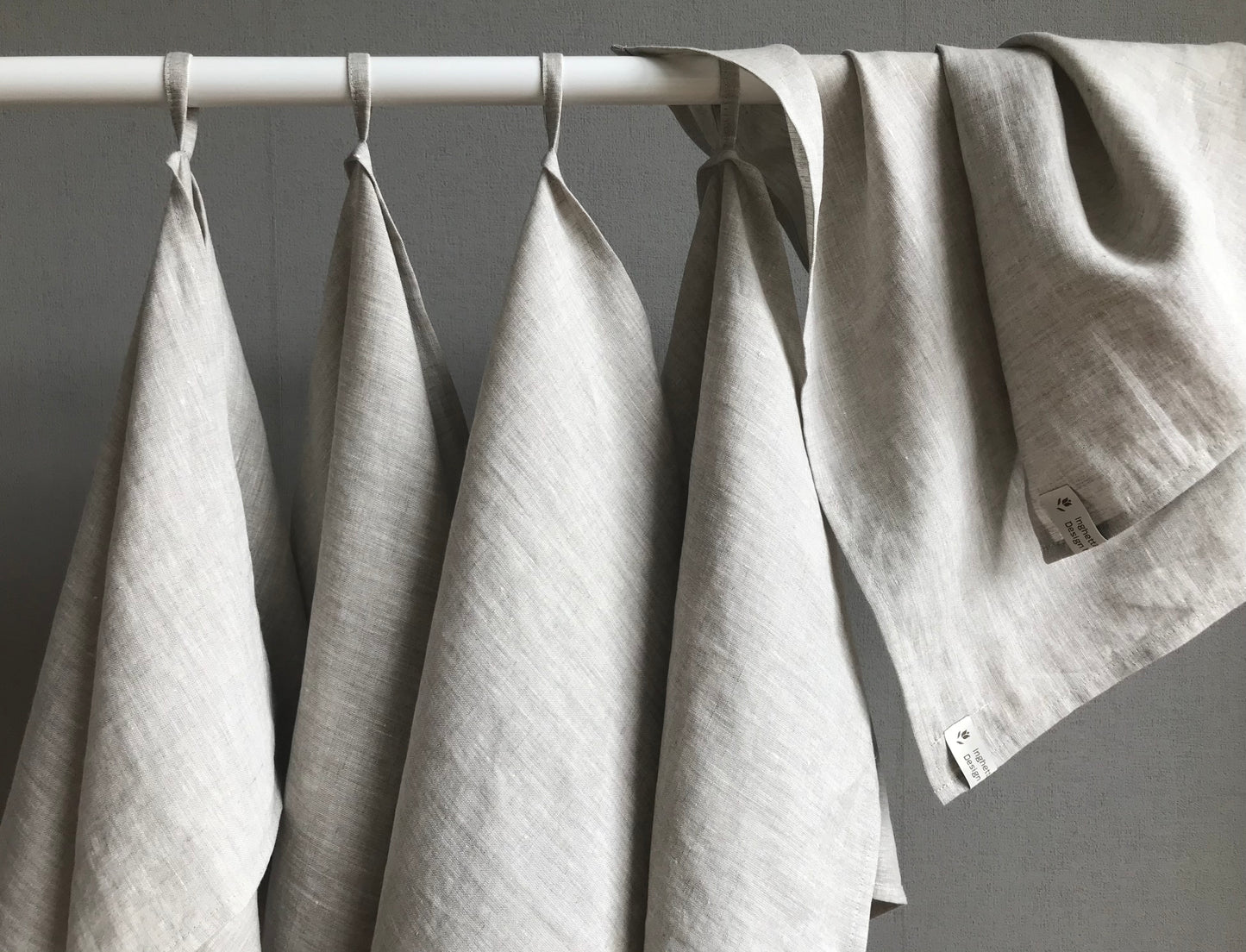 100% linen tea towel. Dish hand towel. Natural Linen